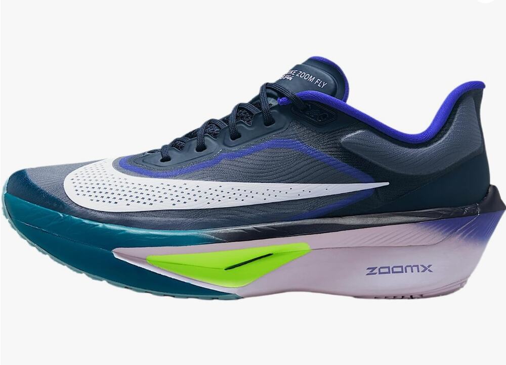 Nike Zoom Fly 6 Men's Road Racing Shoes (Obsidian/Violet/Volt/White) Size 12